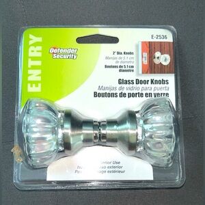 Glass door knob set with spindle